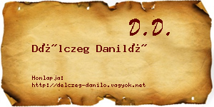 Délczeg Daniló névjegykártya